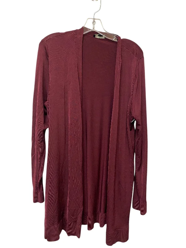 Women's Scottish Tweed SweatersCardigan By Ann Taylor In Maroon, Size: L