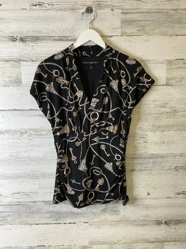 Women's Blouse with Square NeckBlouse Short Sleeve By White House Black Market In Black, Size: S