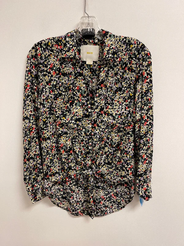 Women's Blouse with FlouncesBlouse Long Sleeve By Maeve In Floral Print, Size: S