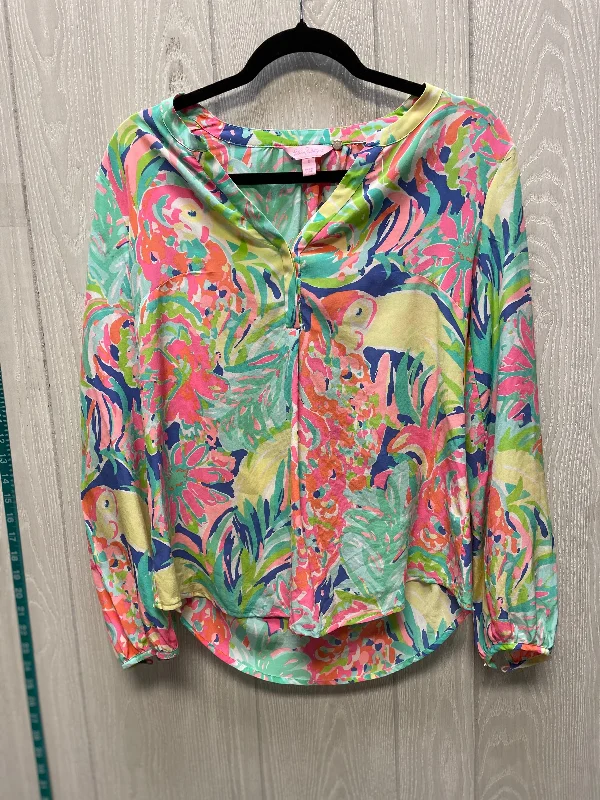 Women's Blouse for EveningBlouse Designer By Lilly Pulitzer In Multi-colored, Size: S