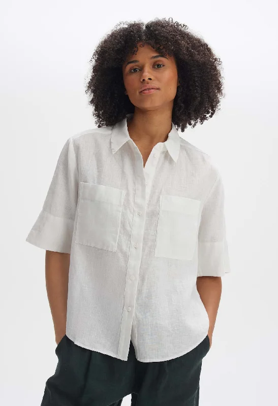 Women's Blouse with Wide CollarFilalia Linen Blouse