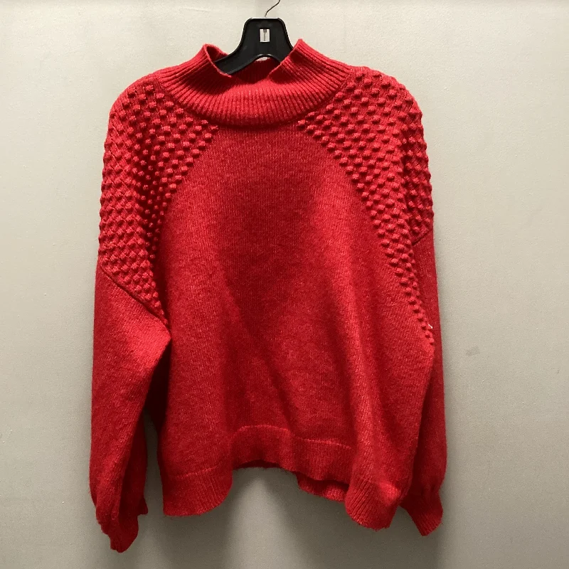 Women's Silk Blend SweatersSweater By Nine West In Red, Size: Xxl