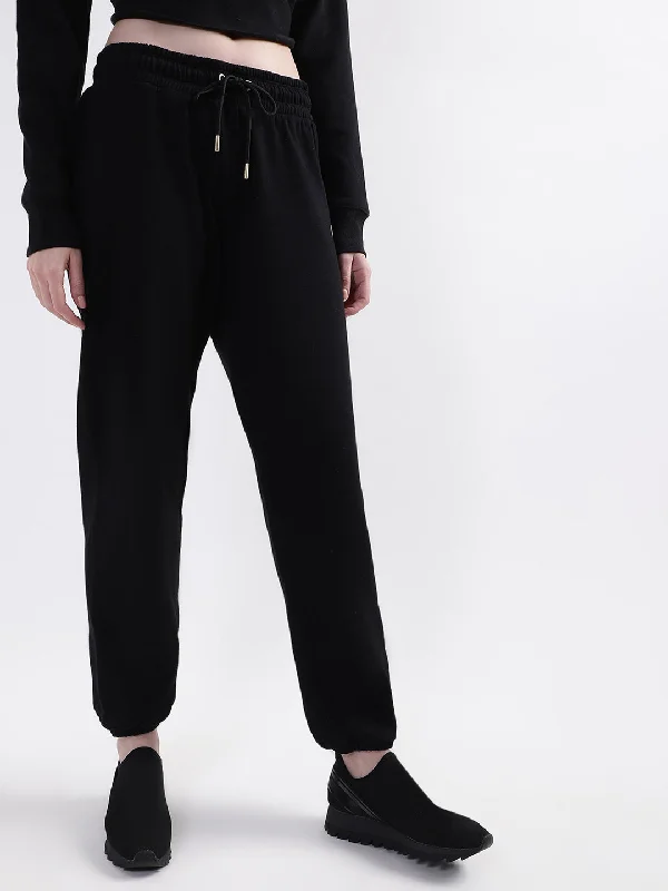 Women's Blouse with Narrow CollarDKNY Women Black Regular Fit Sweatpant