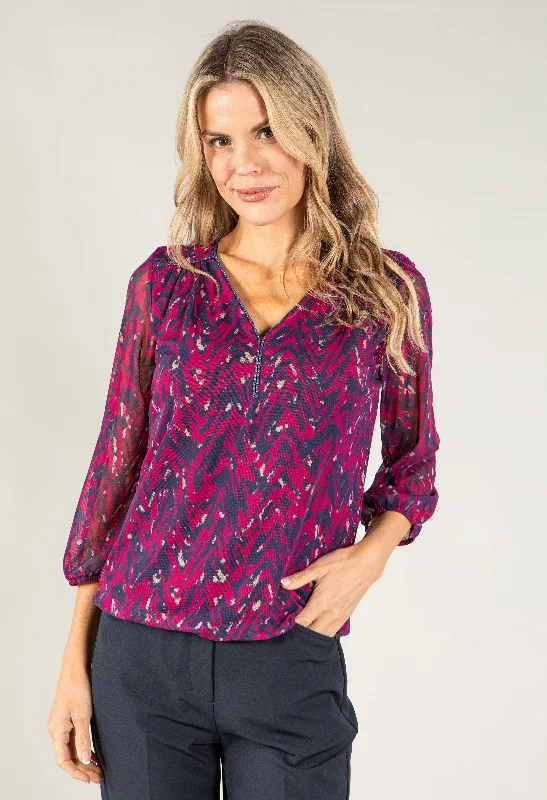 Women's Blouse with Square CollarV Neckline Mesh Top