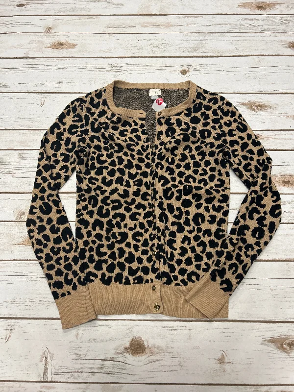 Women's High Collar SweatersSweater Cardigan By A New Day In Animal Print, Size: Xs