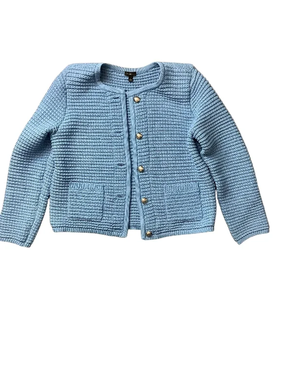 Women's Croatian Wool SweatersSweater Cardigan By Talbots In Blue, Size: L