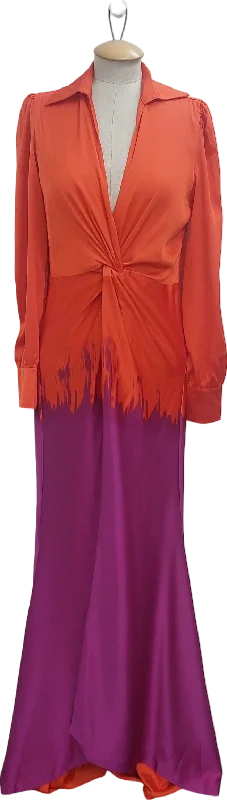 Women's Bosnian Wool SweatersFashion Nova Orange Melissa Ombre Maxi Dress UK XS