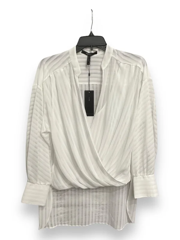 Women's Blouse with Puffed SleevesBlouse Long Sleeve By Bcbgmaxazria In White, Size: Xs