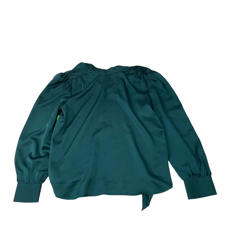 Women's Blouse with Keyhole CollarBlouse Long Sleeve By Loft In Green, Size: Sp