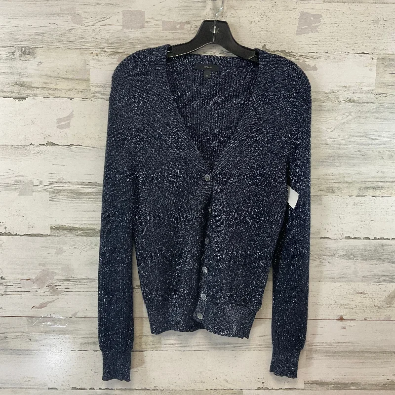 Women's Narrow Collar SweatersSweater Cardigan By J. Crew In Blue, Size: M