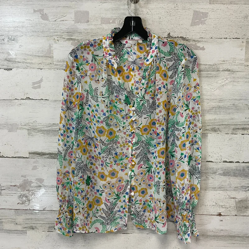 Women's Blouse with ShirringBlouse Long Sleeve By Boden In Green, Size: M