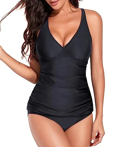 Two Piece Tankini Tummy Control Swimwear