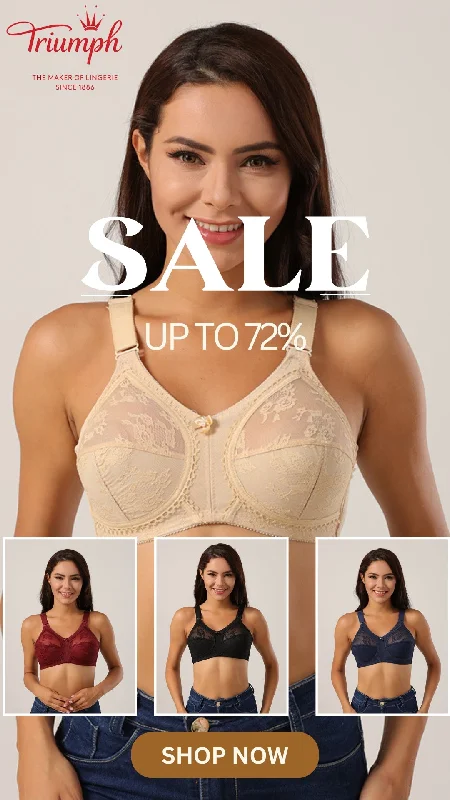 wireless nursing bras(PACK OF 3) TRIUMPH DOREEN WORLD FAMOUS BRA (❣️FREE DELIVERY❣️)