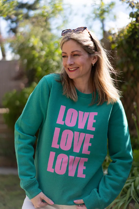 Women's Hooded Sweatshirts with Tweed LiningBig Love Sweatshirt