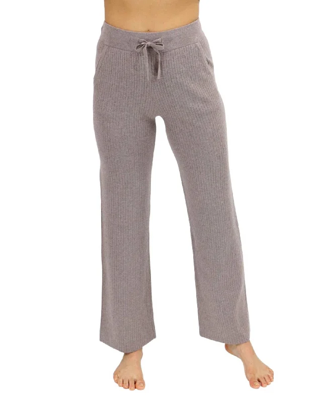 Women's Harem PantsClassic & Cozy Ribbed Sweater Pants In Almondine