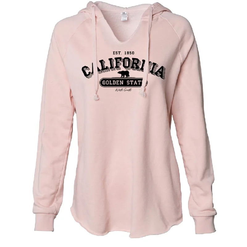 Women's Hooded Sweatshirts with Velvet LiningCalifornia Golden State 1850 Women's Soft Hooded Pullover