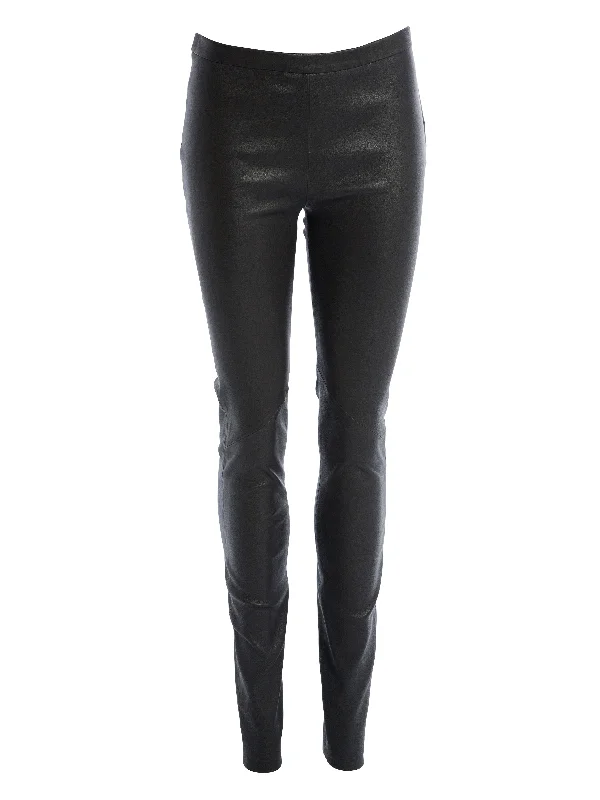 Women's SlacksMILJA leather leggings - Black