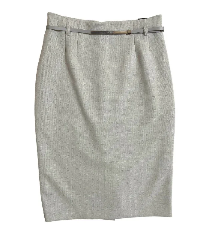 Women's Jodhpurs with Collarless DesignWomen's Belted Signature Pencil Skirt In Gray