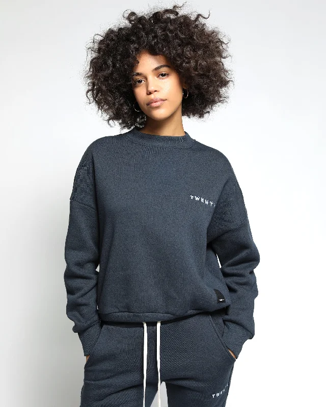 Women's Hooded Sweatshirts with Magnetic ClosureSunnyside Brushed Terry Crewneck Pullover