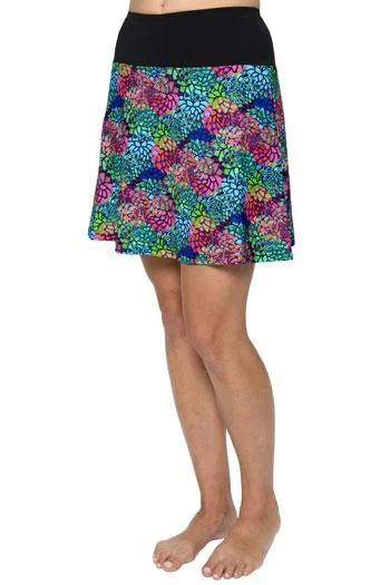 Skater Skirt for Swim & Gym 18" -  Chlorine Proof (with attached shorts)