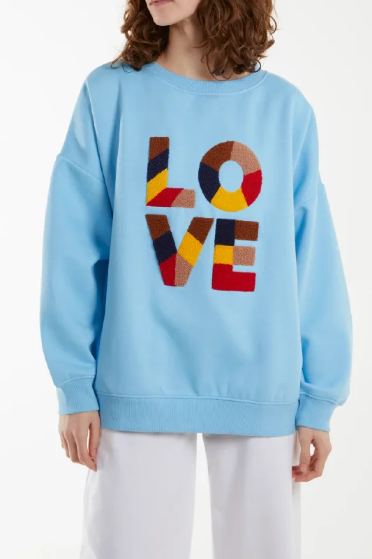 Women's Hooded SweatpantsBlue Flock Love Sweatshirt