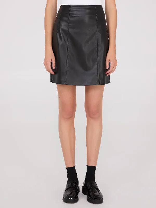 Women's Jodhpurs with Peter Pan CollarMini Faux Leather Skirt