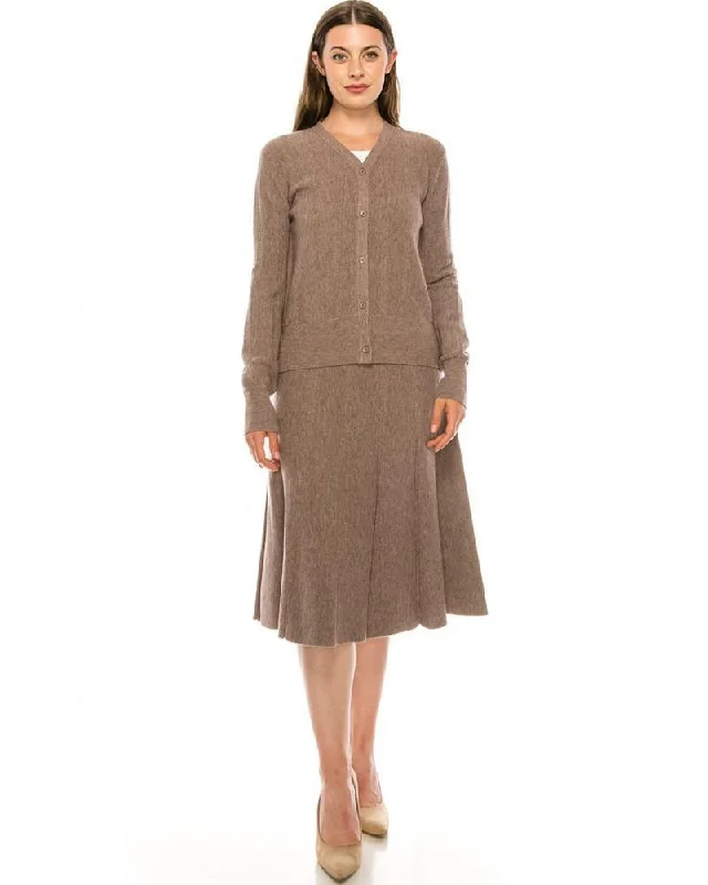 Women's Jodhpurs with Lapel CollarYAL NY Knit A-line Skirt