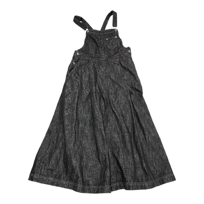 Women's Keyhole-Neck DressesDress Casual Midi By COEN ENJOY EASY CHIC In Black Denim, Size: L