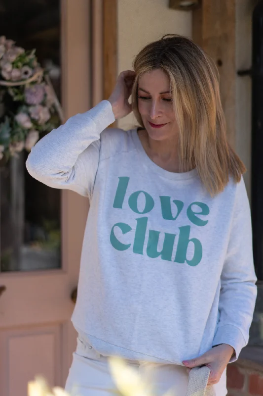 Women's Hooded Sweatshirts with Chevron LiningLove Club Sweatshirt