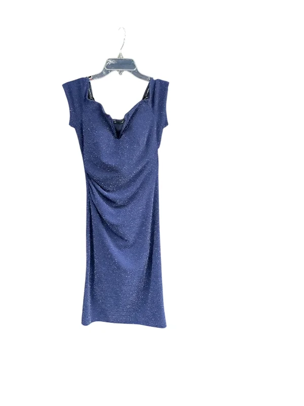 Women's U-Shaped Collar DressesDress Party Midi By Xscape In Navy, Size: 6