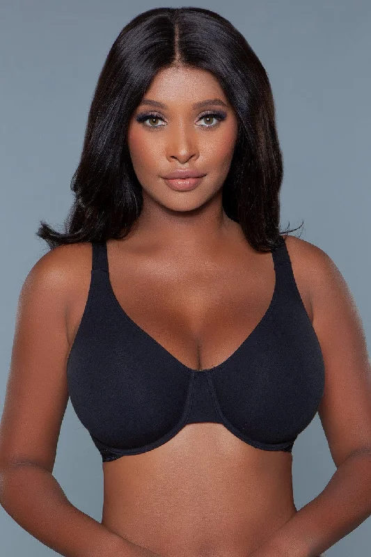 plus-size high-waisted thongsGeovan Seamless Bra Black