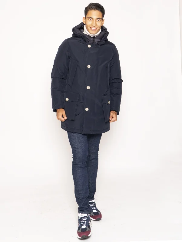 Women's Coats with ButtonsGiaccone Parka in Ramar No Fur - Blu