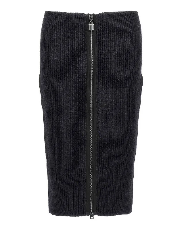 Women's Cropped PantsTom Ford Womens Knitted Skirt In Black