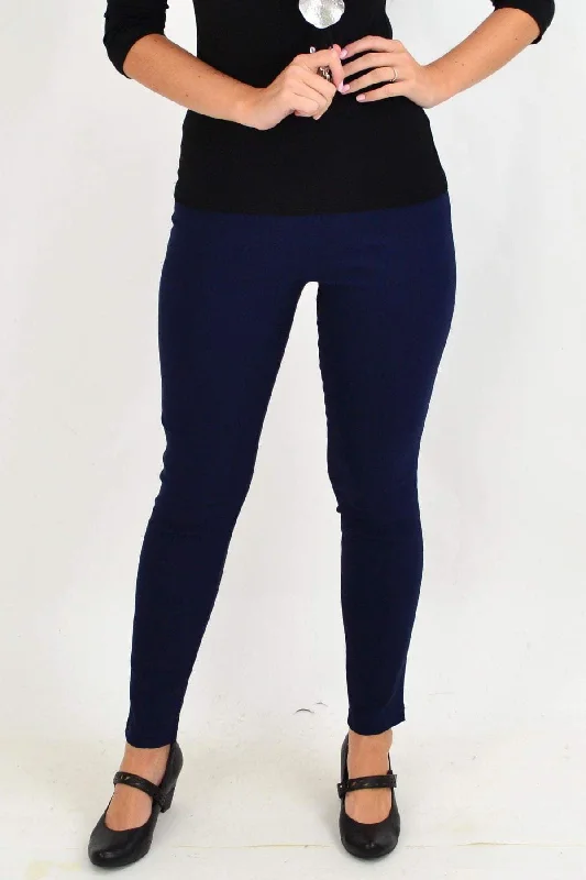 Women's Jodhpurs with Belt LoopsClassic Navy Pencil Leg Pull on Pants