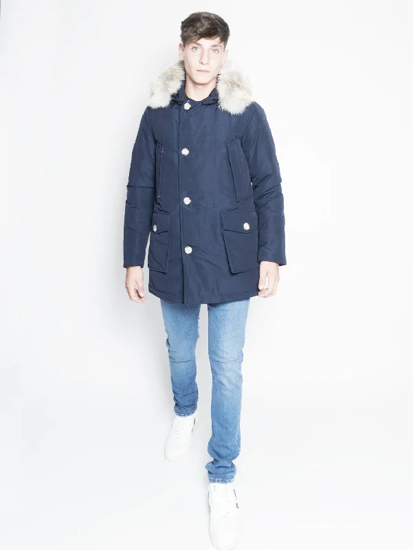 Women's Coats with Fur TrimParka Arctic in Ramar DF Blu