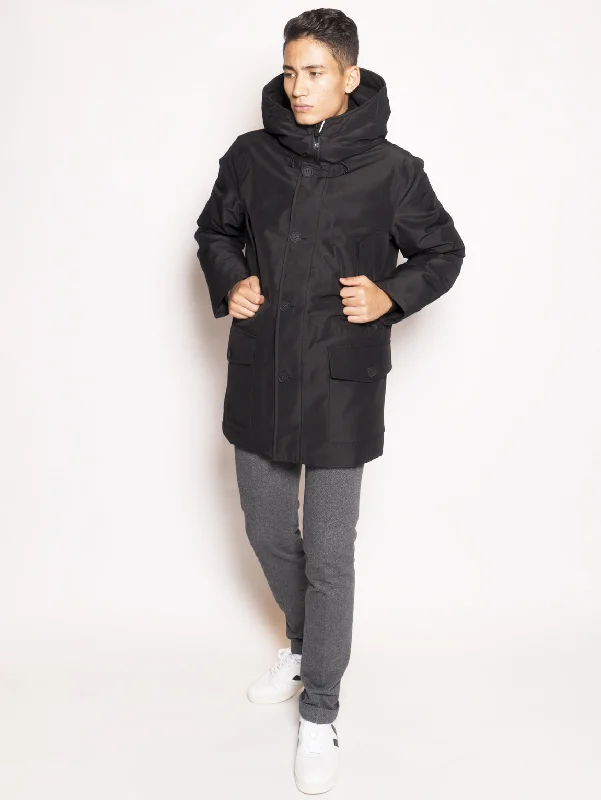 Women's Wool CoatsParka in Gore-Tex Nero