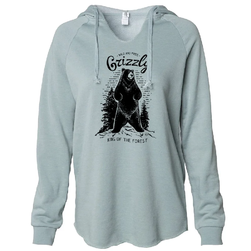 Women's Hooded Sweatshirts with Flannel LiningWild And Free Grizzly Women's Soft Hooded Pullover