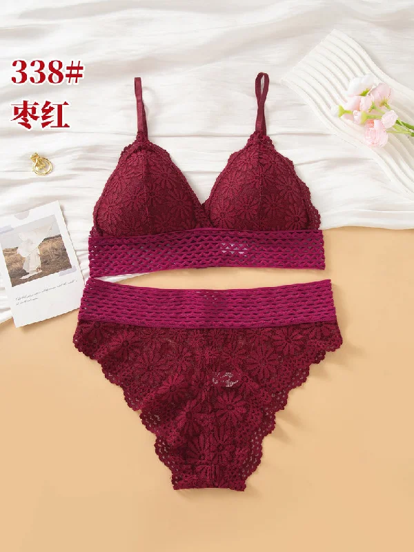 high-waisted cotton pantiesV Nick lace bra panty set