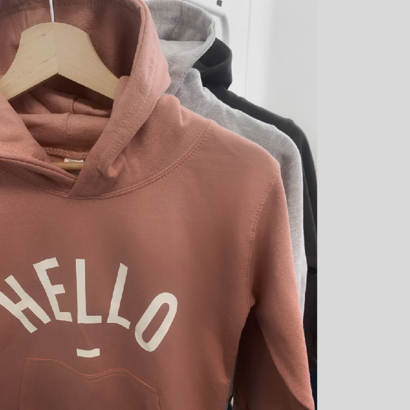 Women's Hooded Sweatshirts with Fleece LiningKID: Hello Rose Hoodie