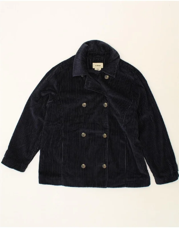 Women's Coats with Fur Trimmed BeltL.L.BEAN Womens Petite Corduroy Jacket UK 16 Large Navy Blue