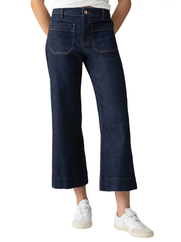 Women's Jodhpurs with Short LengthMarine Denim Pants In Magnetic