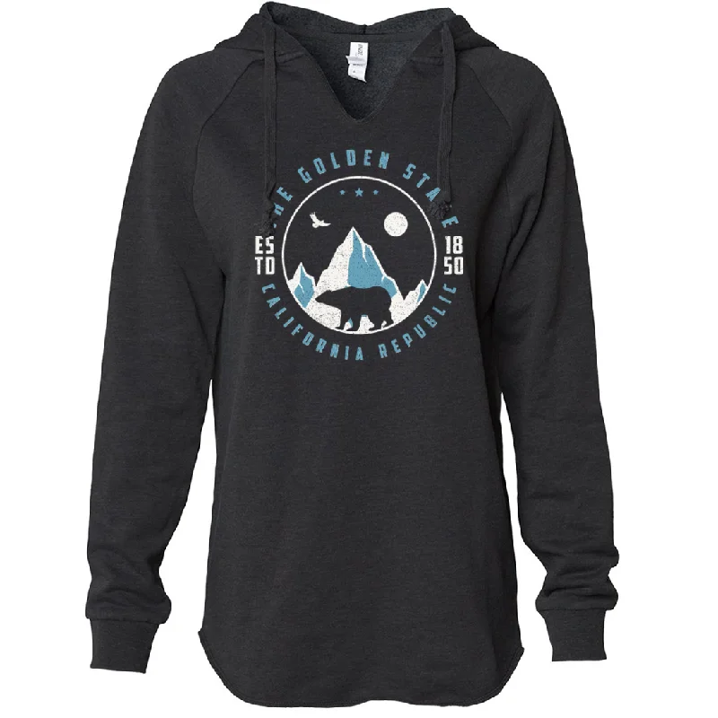 Women's HoodiesSnowy California Mountains Women's Soft Hooded Pullover