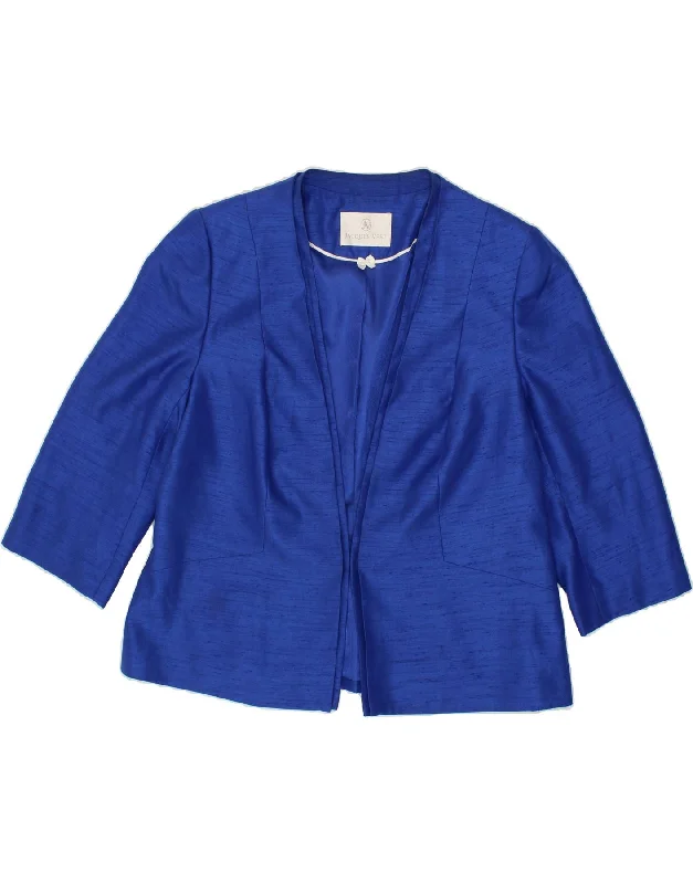 Women's Coats with CollarJACQUES VERT Womens 3 Button Open Blazer Jacket UK 18 XL Blue Polyester