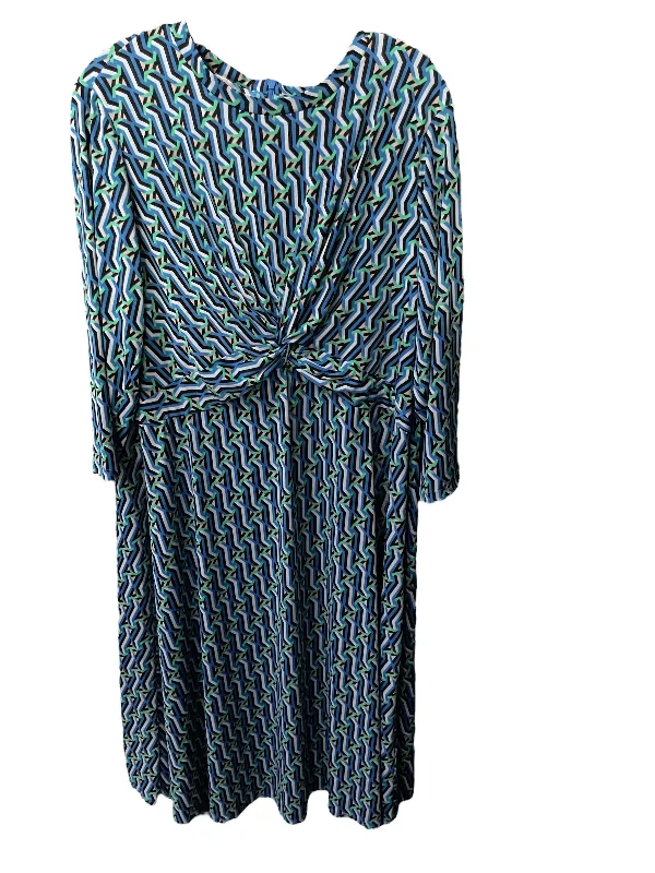 Women's Racerback DressesDress Party Midi By Donna Morgan In Blue, Size: 16