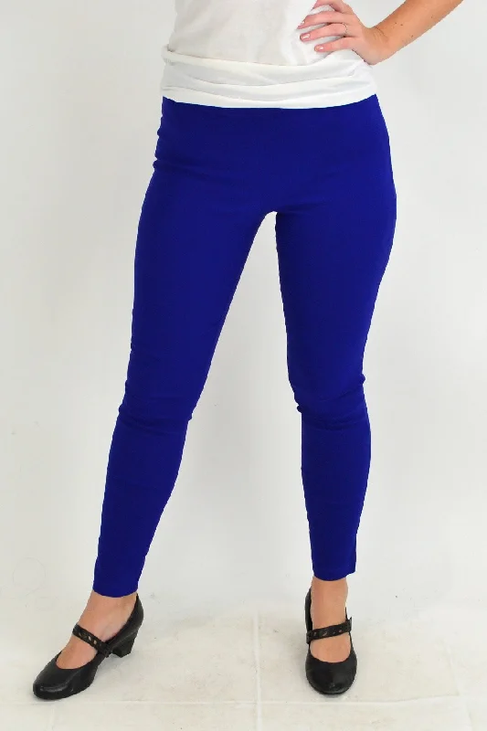 Women's Jodhpurs with ButtonsRoyal Blue Pencil Leg Pull on Pants