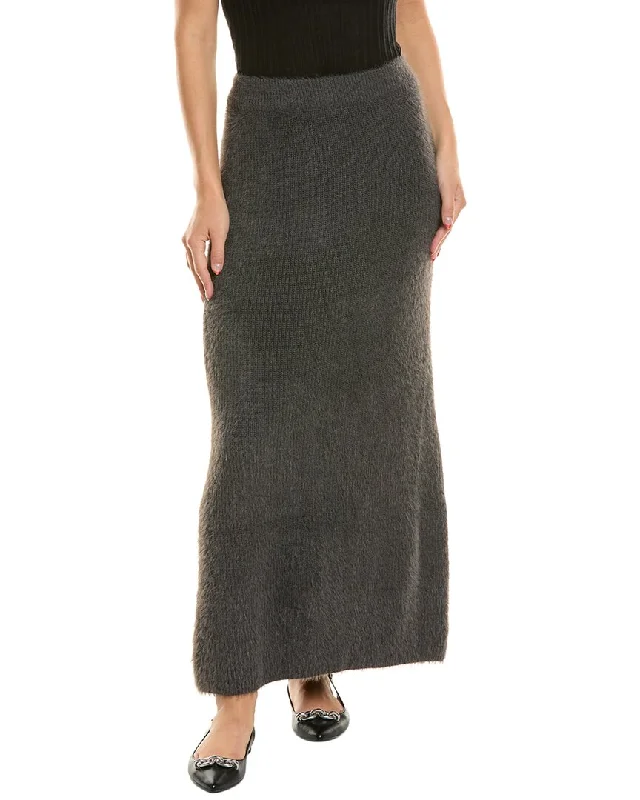 Women's Wide-Leg PantsSeraphina Fuzzy Eyelash Cashmere-Blend Maxi Skirt