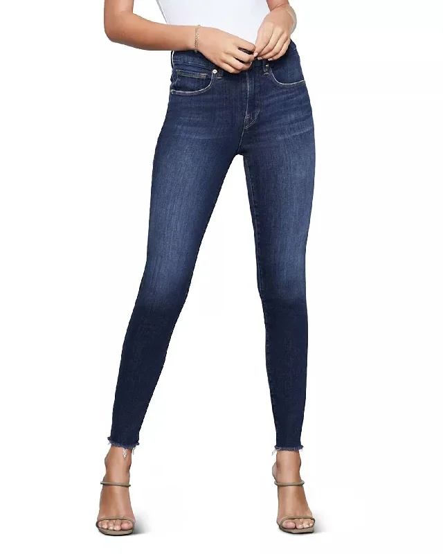 Women's Jodhpurs with Belt LoopsWomen's Legs Raw Edge Jean In Blue