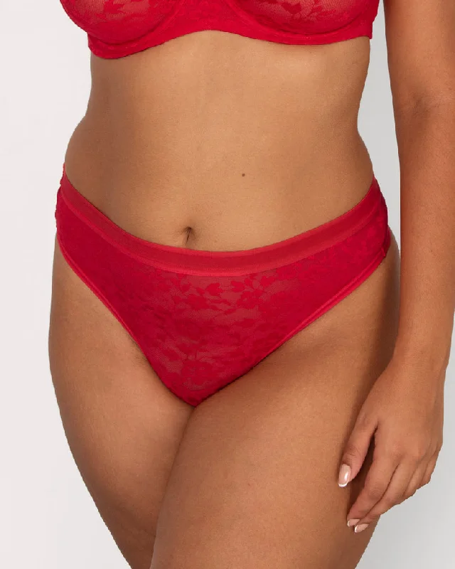 modal fiber high-waisted briefsDiva Red Lace thong