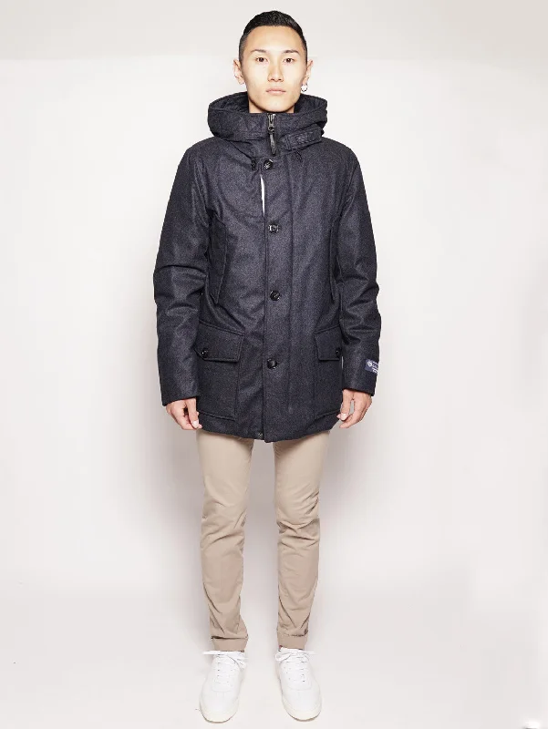 Stylish Women's CoatsParka in Storm System Blu