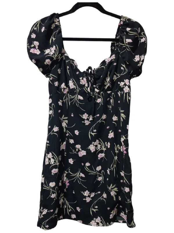 Women's High-Neck DressesFloral Print Dress Casual Short Bp, Size S